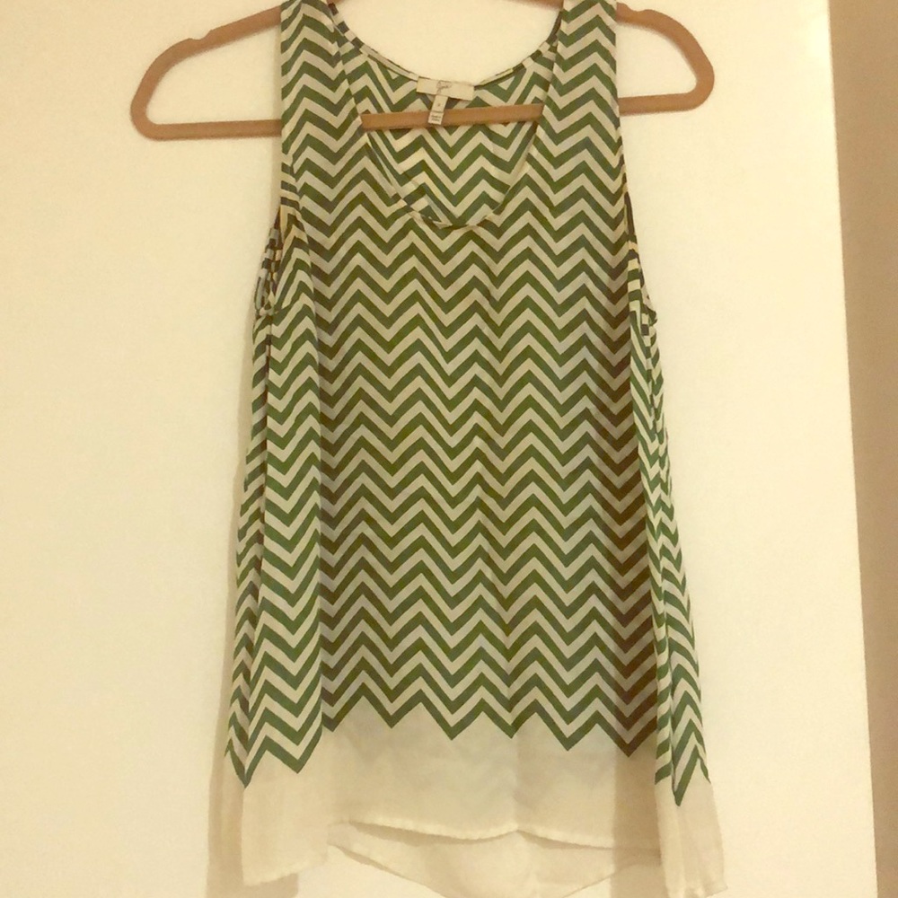Chevron silk tank top